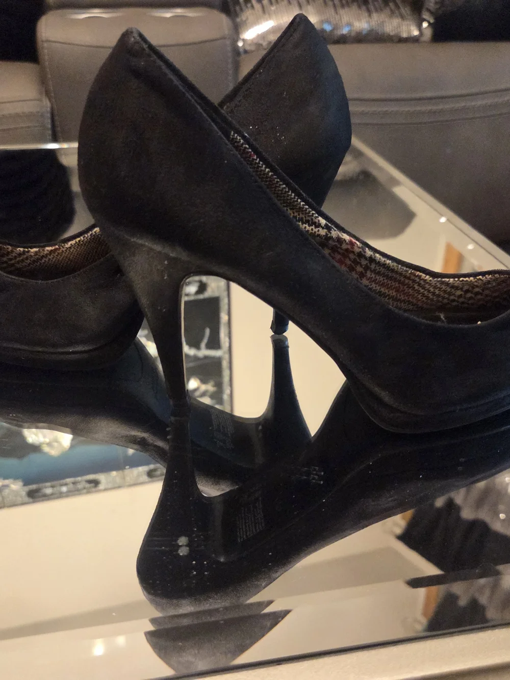 Black Women's Suede Pumps - Classic Heels